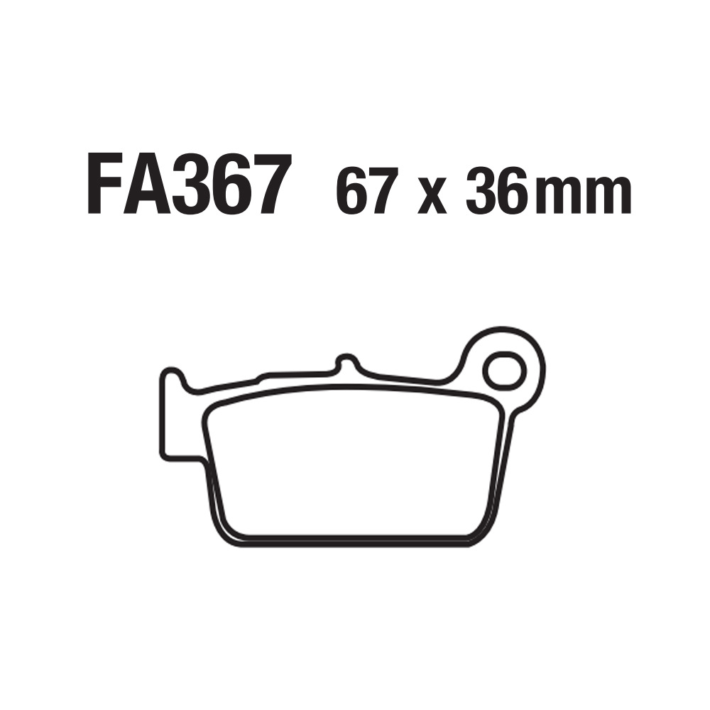 Pastillas de freno de disco de motocicleta Pastillas de freno de disco Pilas de freno Kart ATV ATV FA367 KX250