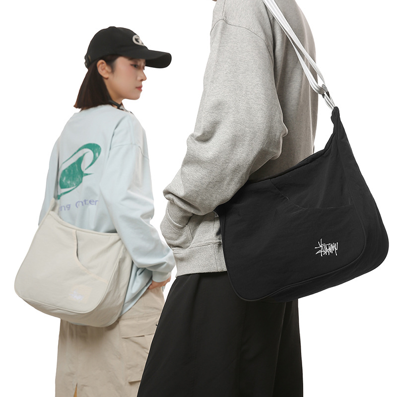 2024新款纯色大容量单肩斜跨包包女潮流手提包睿营通勤托特包