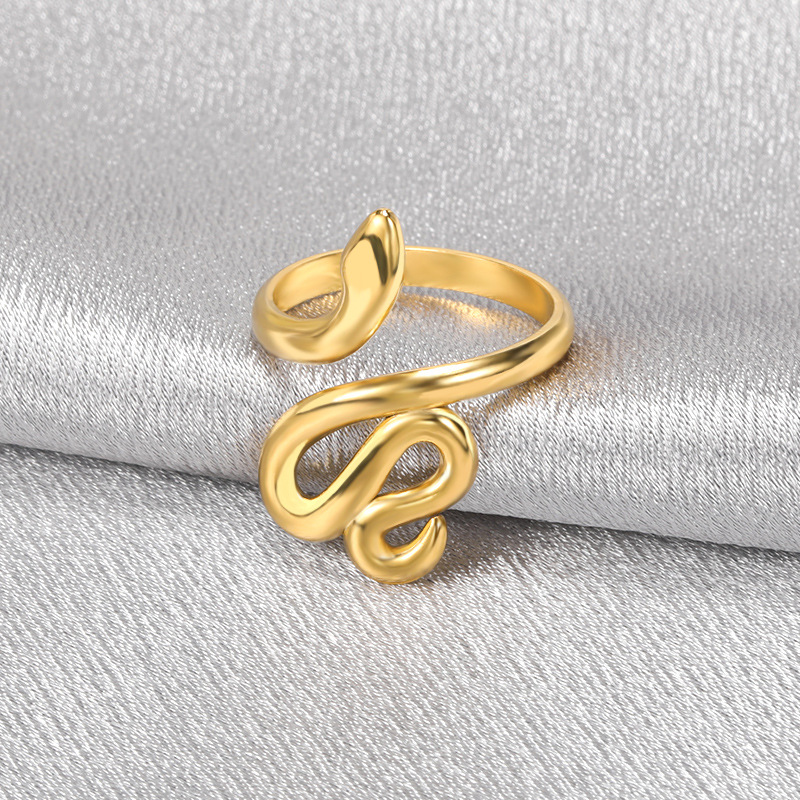 1 Piece Fashion Snake Brass Open Ring display picture 4