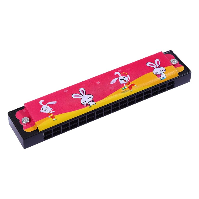 16 hoyos metal armónica (Bolsa de OPP) de los niños de dibujos animados de color Ilustración instrumento musical patrón opcional para detalles, póngase en contacto con el servicio al cliente