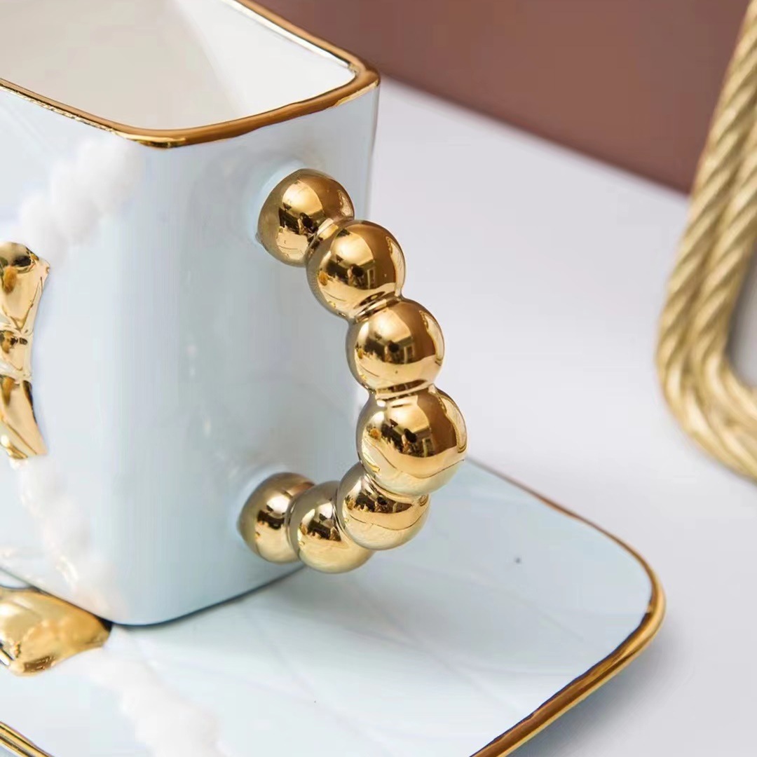 Title 8, Beaded Bowknot Bag Modeling Cup Ceramic Mark Cu...