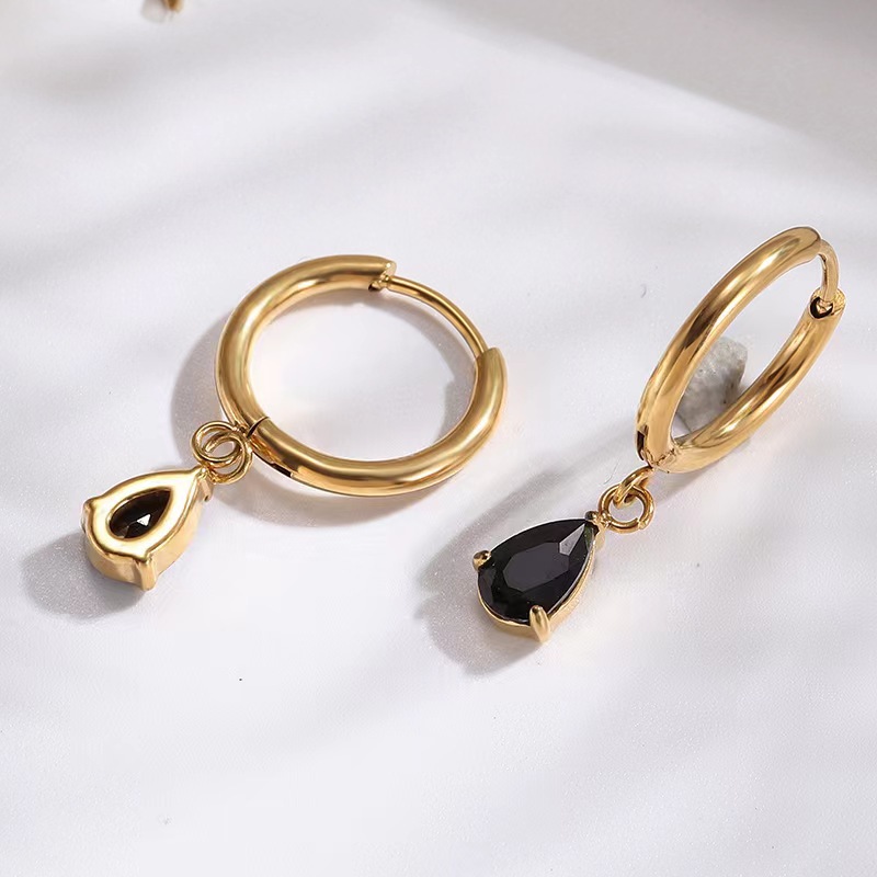 10g Weight Titanium Steel Ear Needle Material Drop Earrings Classification 1 Pair Quantity Holiday, Street Occasion Titanium Steel Material Geometric Pattern All Seasons Season Women's Gender Polished Finish Basic Style 1 Pair Basic Geometric Titanium Steel Drop Earrings 3