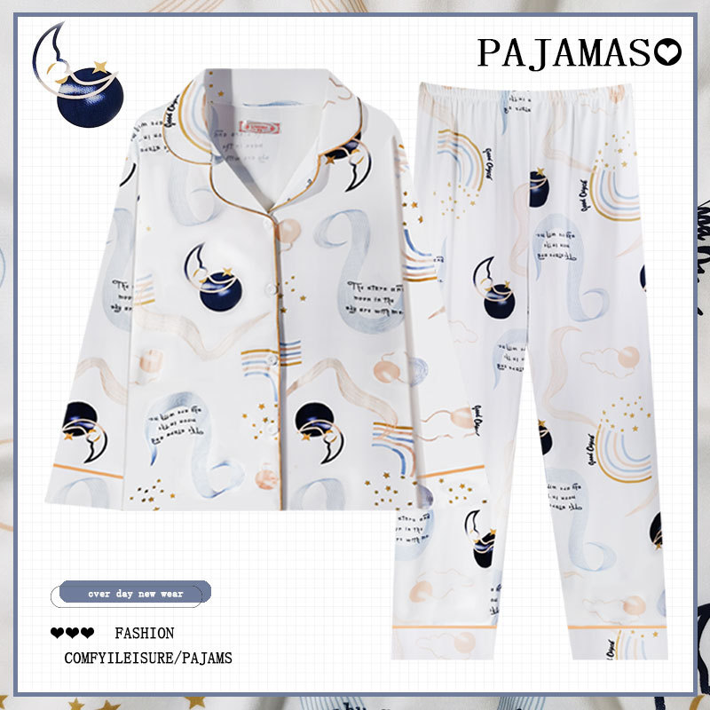 Pijamas a cuadros de algodón para mujer primavera y otoño 2025 nuevo estilo lindo traje de servicio a domicilio de manga larga de perro de pudín estilo ins