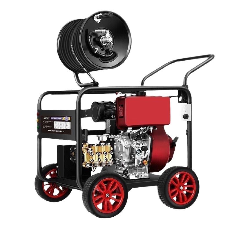 Máquina de draga de tuberías diesel de alta presión máquina de limpieza de alcantarillado de gasolina de alta potencia máquina de draga municipal de alta presión