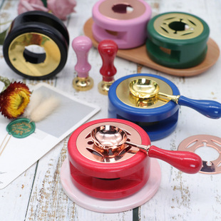 Fire paint furnace macaron color furnace wooden fire paint seal wax melting tool fire paint furnace wax grain peripheral accessories