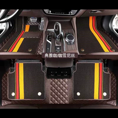 360 Aviation Soft-packed Floor Mats Ayaqaltılar (Kovriklər) - brown-nappa-leather-brown-smooth-fiber