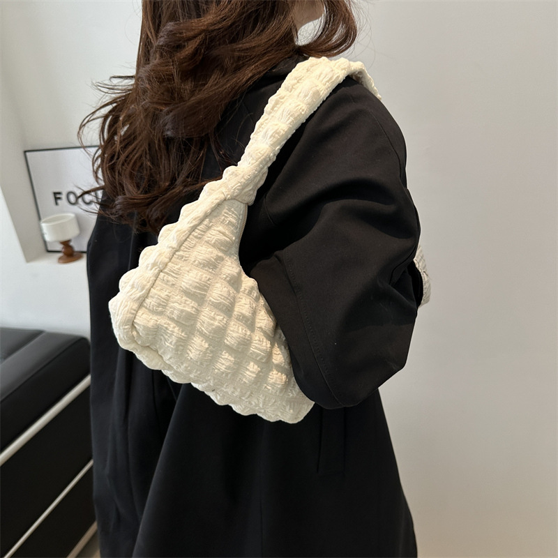 Bolso de mujer burbuja nube plisada bolso de las axilas bolso casual de moda ins simple moda bolso de hombro de moda