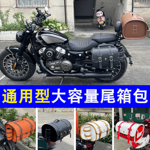 E5G Is Universal for Motorcycle Scooter Tail Bag, Retro Car Tail Bag, Rear Bag, Waterproof and Sun Protection Full-Face Helmet Bag Rear