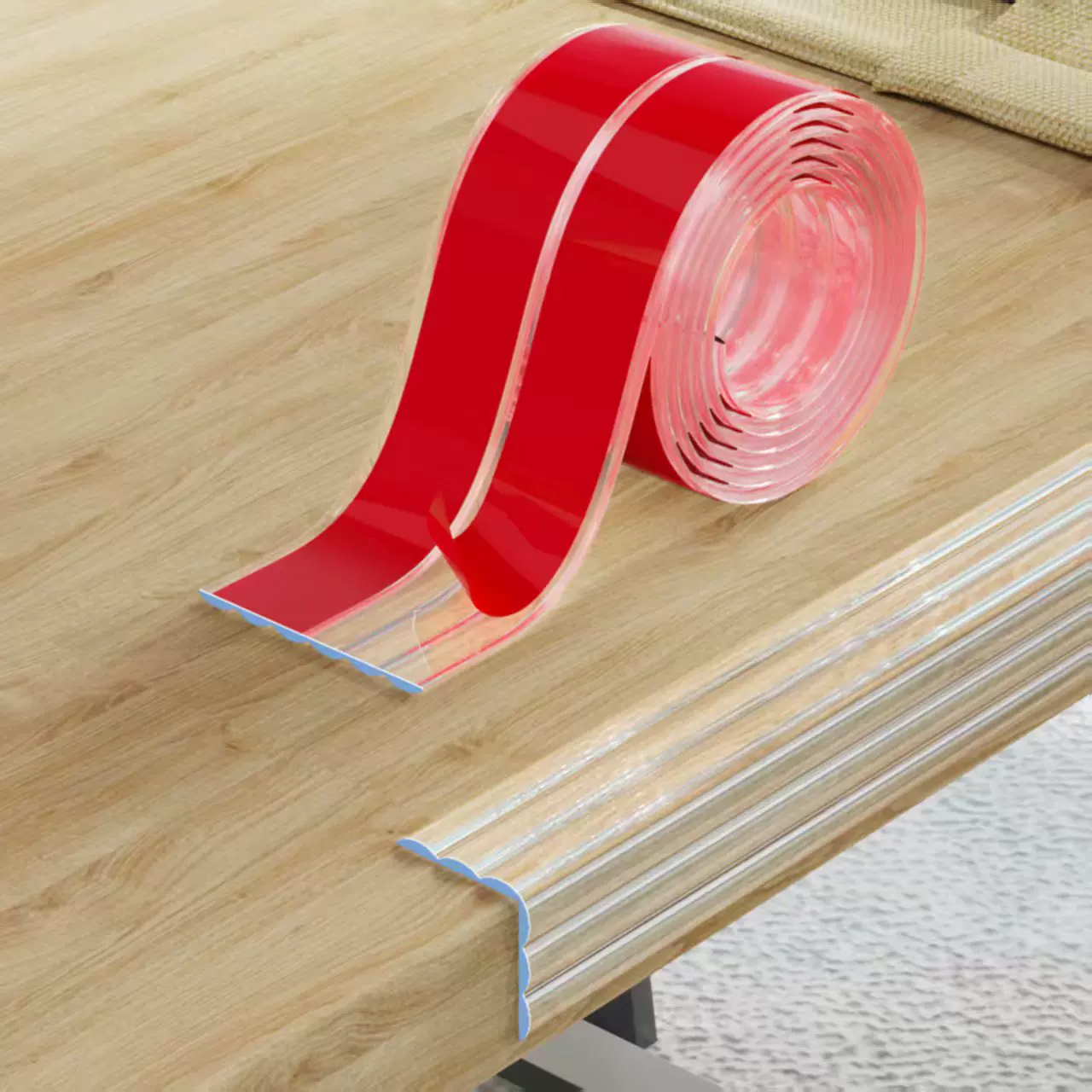 软胶护角w型防撞透明软胶墙角PVC护角条儿童防撞条源头厂家