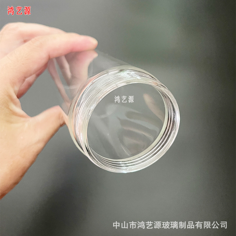 공장 도매 높은 붕규산 수제 유리 병 유리 튜브 투명 창조적 인 외부 치아 나사 유리 폭발 방지 튜브 전등