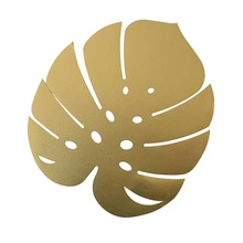 PVC烫金孔洞叶镂空餐垫隔热家居装饰发泡树叶餐垫龟背叶西餐垫
