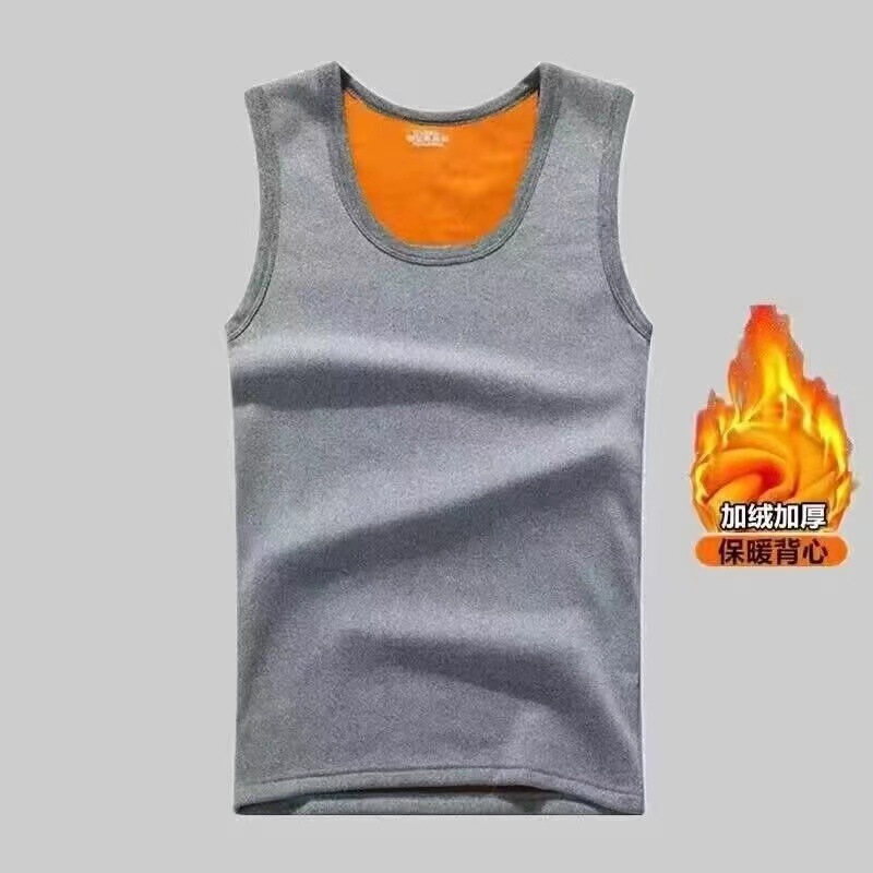 Warm Vest Men's fleece-lined Thickened Cold-proof Vest Men's Inner Wear Winter Seamless Vest Top Base Clothes Warm Vest Men's fleece-lined Thickened Cold-proof Vest Men's Inner Wear Winter Seamless Vest Top Base Clothes