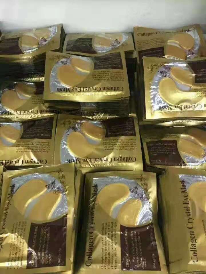 Máscara de ojo de cristal de colágeno máscara de ojo de oro en stock