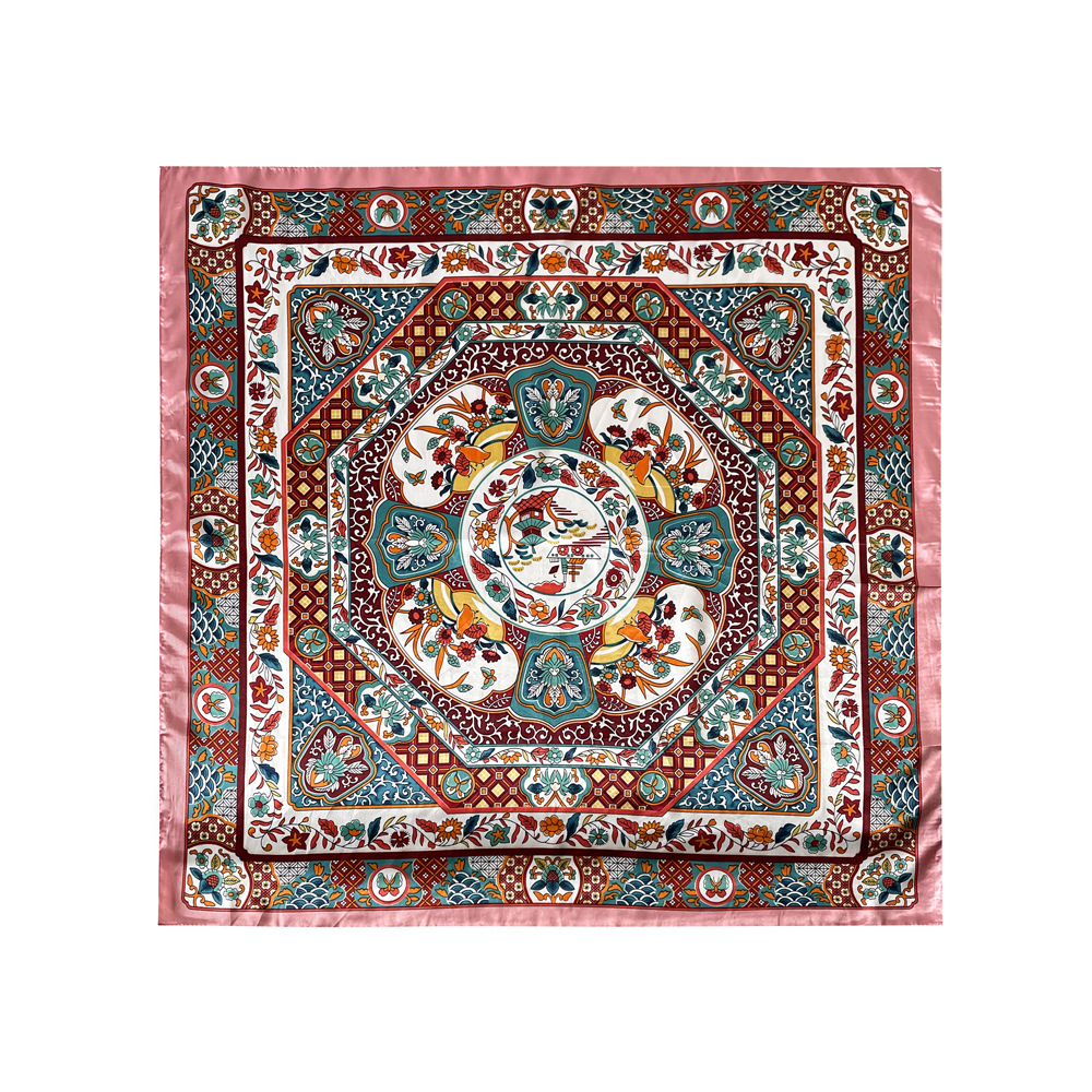 100g Weight Silk Scarf Classification Holiday, Daily Occasion Polyester Material Geometric Pattern Spring&Summer Season Women's Gender Elegant, Vintage Style Style Women's Elegant Vintage Style Geometric Polyester Silk Scarf 6