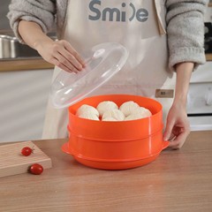 Microwave-oven-specific steamer basket: Heat-and-serve bun steamer, rice-heating bowl, and versatile household rice-cooking utensil