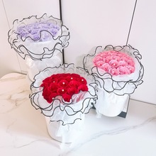 圣诞情人节母亲节芭蕾风苏醒玫瑰手捧花送女友生日礼物香皂花花束