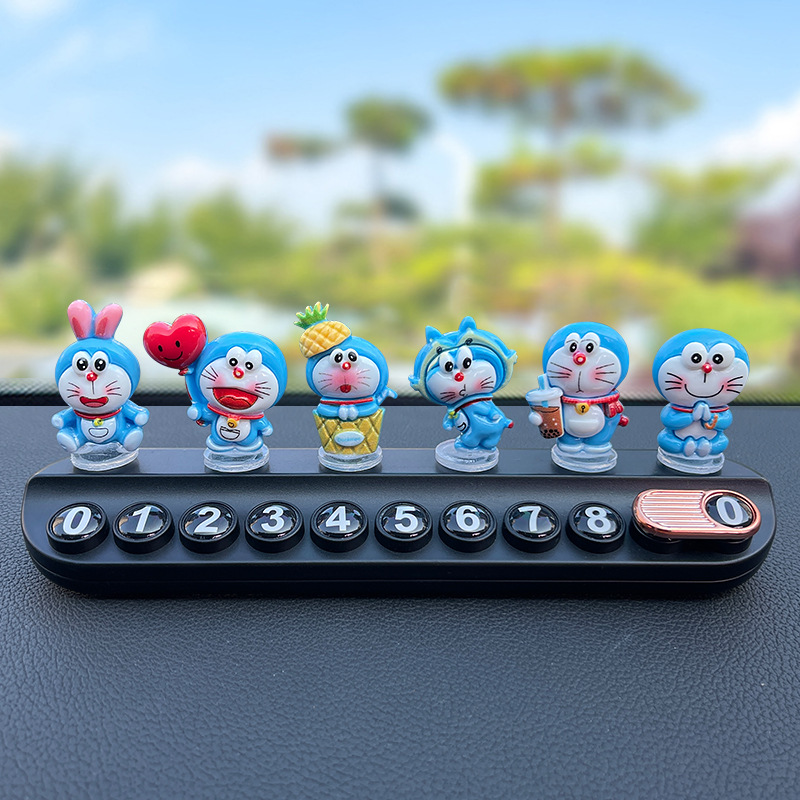 Doraemon decoración de accesorios de coche nuevo coche de niña creativo lindo muñeca de consola central decoración de coche