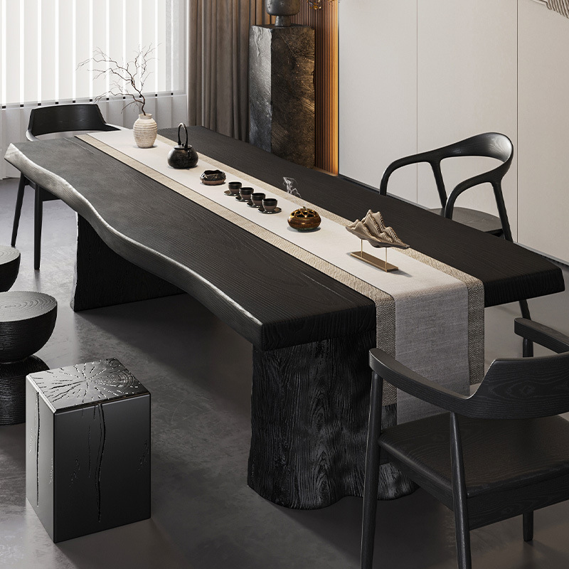 1.6m 티 테이블 + 슈멧 의자 + 나무 부두*2 + 광섬 의자*2