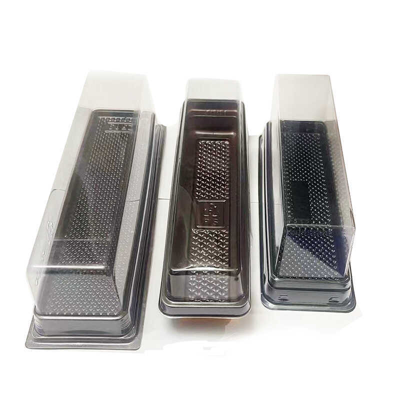 长条切块蛋糕塑料吸塑盒长条奶酪芝士饼干打包包装盒Z001蛋糕盒