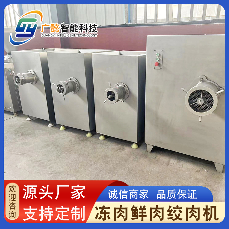 全自动冻肉绞肉机 供应鸡架冻肉板绞肉设备 冷冻牛羊肉绞碎机器