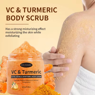 Full English Turmeric Scrub Facial Scrub Cleansing Body Exfoliation Cross-Border Foreign Trade Manufacturer Wholesale