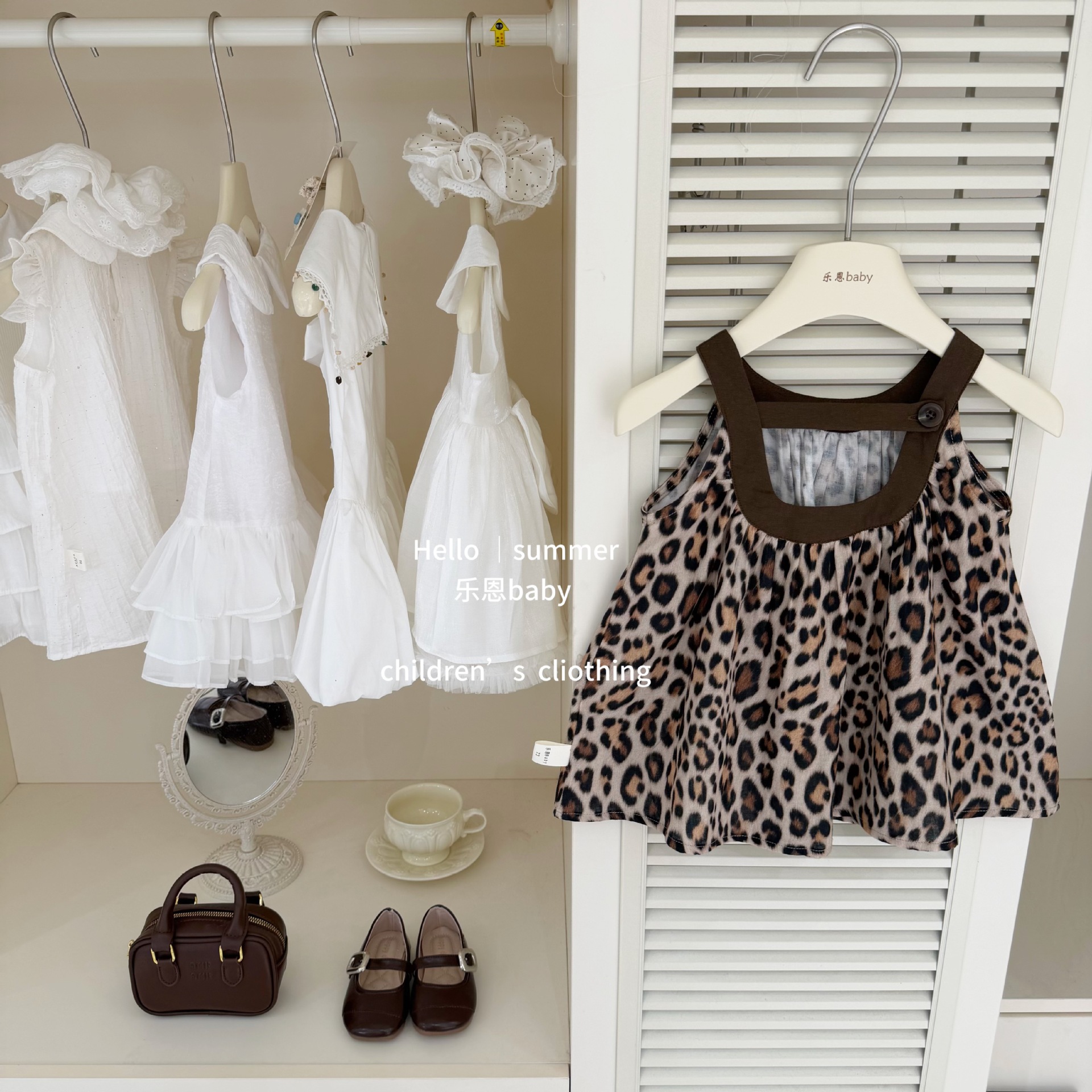 【Leenbaby】Whoever wears it looks better!Girls Retro Leopard Print…