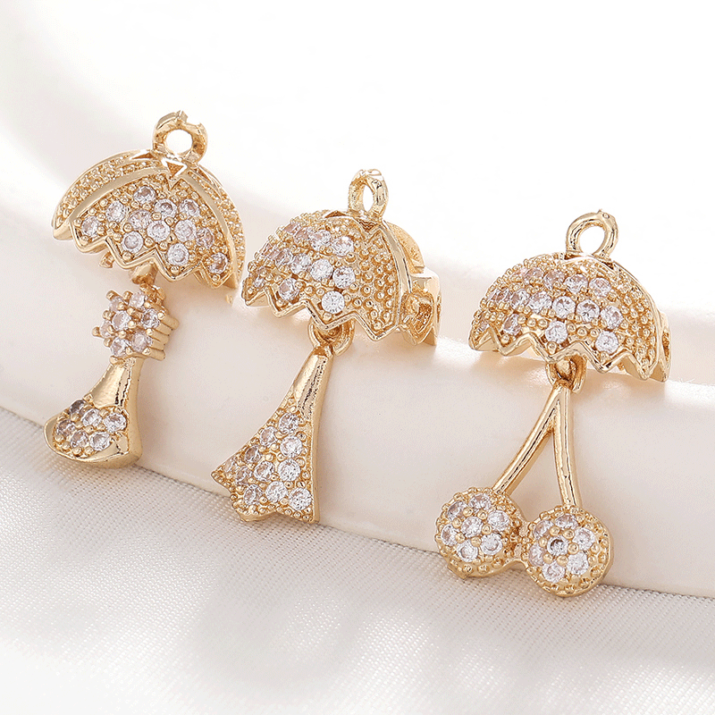 Copper accessory with zircon