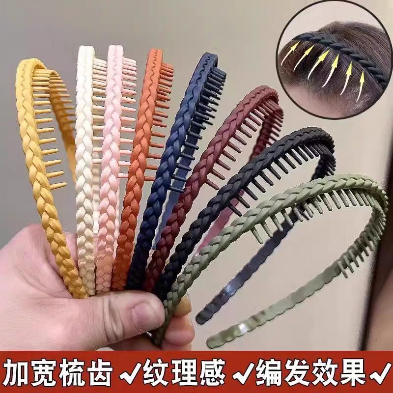 女性用メイクアップと洗顔用の特別な細いヘアフープ、多用途の外出用ヘアバンド、インターネットセレブのヘアホール、ヘアプレス、滑り止め歯付きヘアピンヘッドバンド|undefined