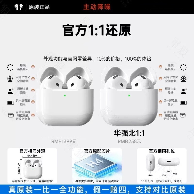 Original Huaqiangbei 7th generation new 4/5th generation wireless Bluetooth headset semi-in-ear high-definition noise reduction stereo headset