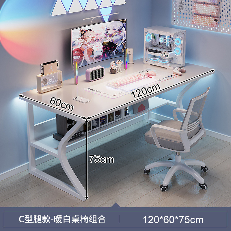 Mesa de dormitorio para niñas, casa de alquiler simple rectangular, escritorio de estudio para el hogar, escritorio para computadora de escritura, banco de trabajo, casa de alquiler