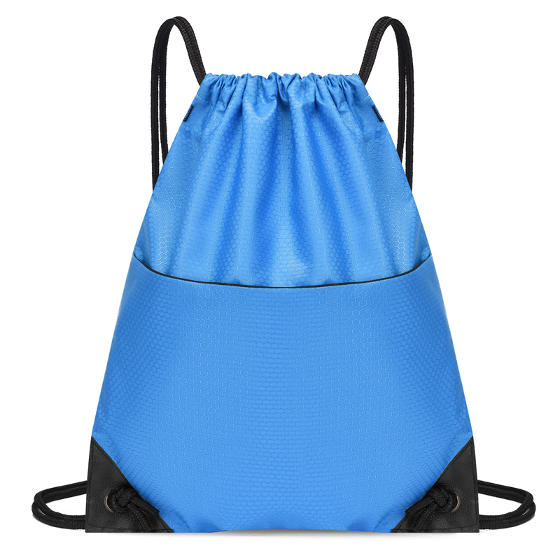 Fábrica al por mayor logotipo impreso poliéster cordón mochila cordón bolsa fútbol bolsa playa bolsa de baloncesto