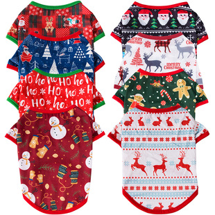 New Christmas dog clothes New Year teddy bear Bomei cat pet large number in stock factory direct sales