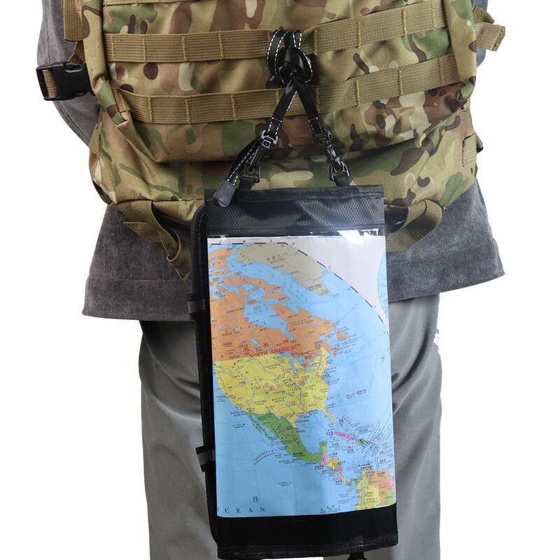 Cross-Border Outdoor Mountaineering and Hiking Adventure Map Storage Bag Camping Style Camping Style Scientific Examination Portable Waterproof Map Bag