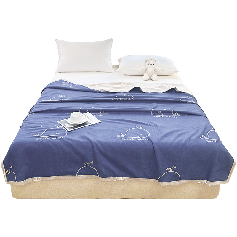 Edredón de aire acondicionado, edredón fresco de verano, edredón textil, suministros para dormitorio individual de dibujos animados, algodón lavado cepillado, núcleo de edredón de primavera y otoño, verano