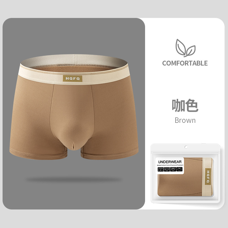 Pantalones interiores masculinas de otoño y invierno transpirables cómodas de cintura media de alta elasticidad para hombres pantalones interiores de entrepierna transpirables para hombres al por mayor
