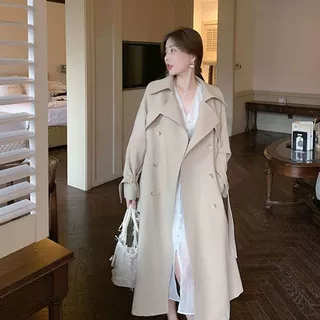 2026今年流行中长款过膝英伦风衣外套女春秋高档小个子服大衣工厂
