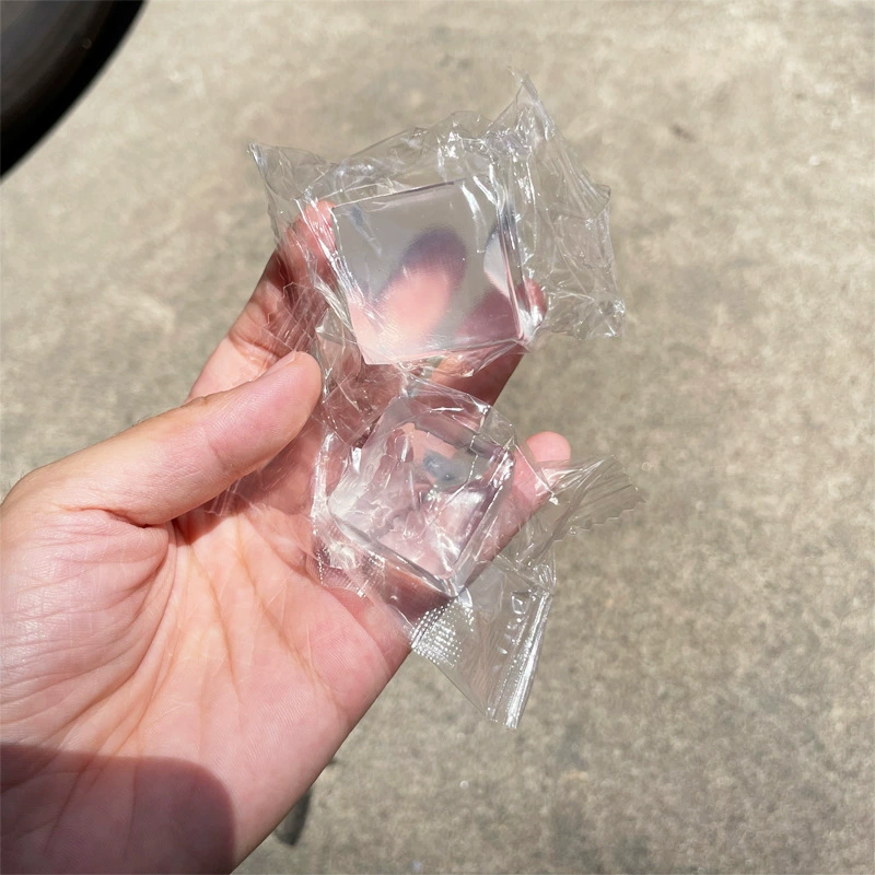 Игрушка Кубик льда Squishy — реалистичная прозрачная слизь для снятия стресса, assorted цветов и размеров