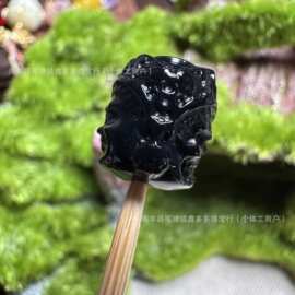 爆款精工双面雕刻黄财神大黑天 一念之间 文玩手串等百搭DIY配饰