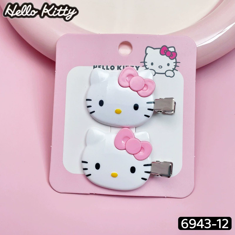 Заколки для волос Hello Kitty - подлинная детская заколка, пара розовая или красная