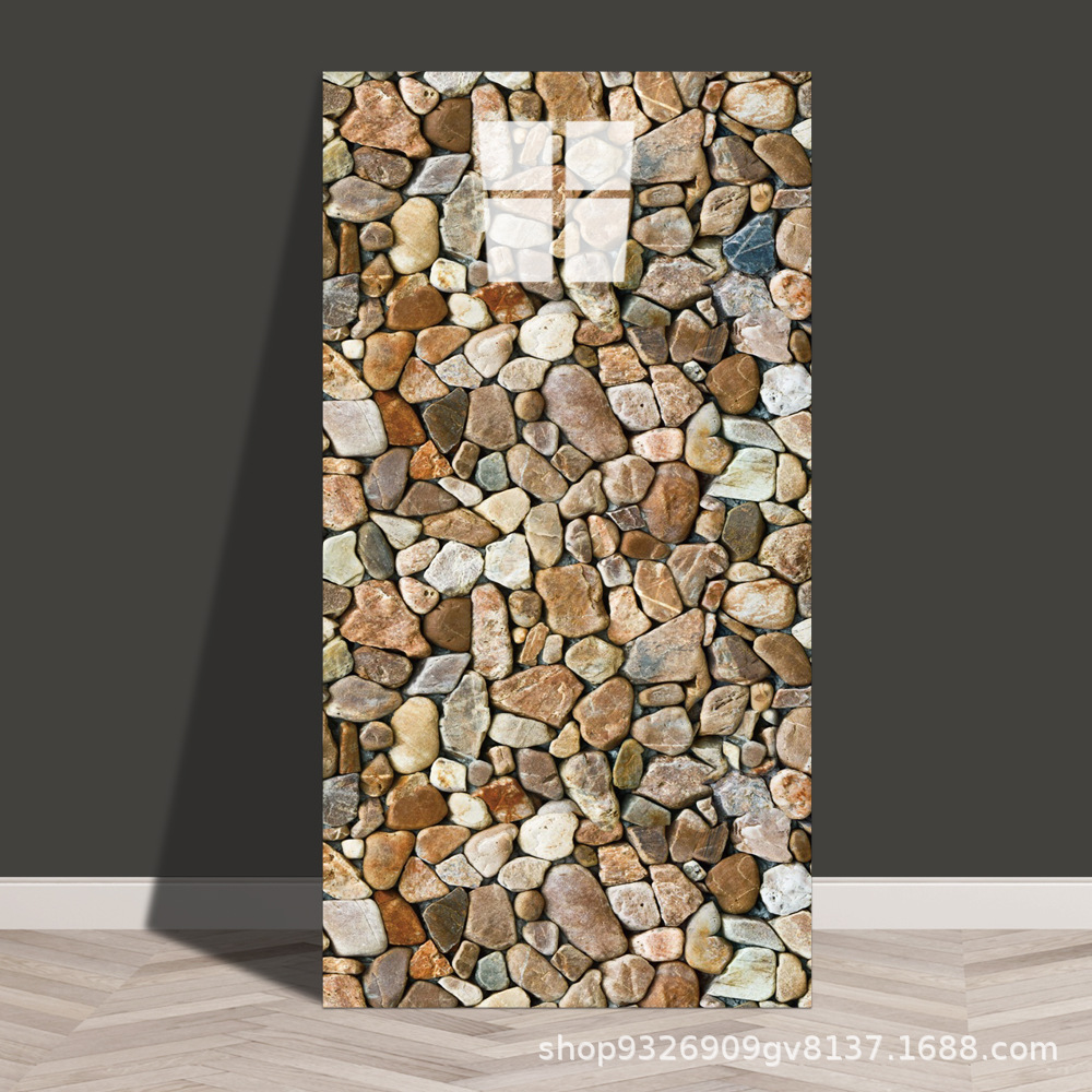 Autoadhesivo adhesivo de pared transfronterizo papel de pared de aluminio plástico imitación de azulejos adhesivo a prueba de agua a prueba de humedad papel de pared decorativo de fondo de baño