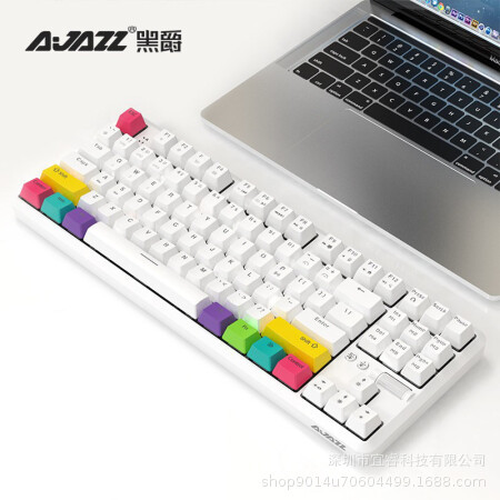 黑爵/AJAZZ K870T蓝牙无线双模87键机械键盘RGB灯光手机平板游戏