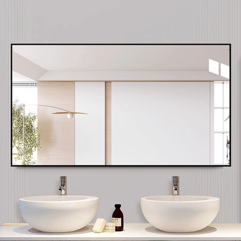 Bathroom Mirror Toilet Mirror Cosmetic Mirror Wall Hanging Punch-free Bathroom Toilet Hotel Living Room Household Bathroom Mirror Bathroom Mirror Toilet Mirror Cosmetic Mirror Wall Hanging Punch-free Bathroom Toilet Hotel Living Room Household Bathroom Mirror