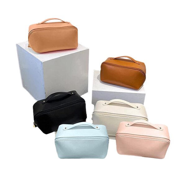 2023 New PU Large Capacity Women's Cosmetic Bag Convenient High Sense Travel Wash Bag Cosmetic Storage Bag