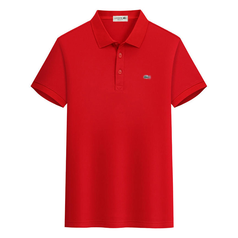 Summer Export French Fish Polo Shirt Men's Short-Sleeved T-Shirt Lapel Embroider Casual Wear Simple and Casual