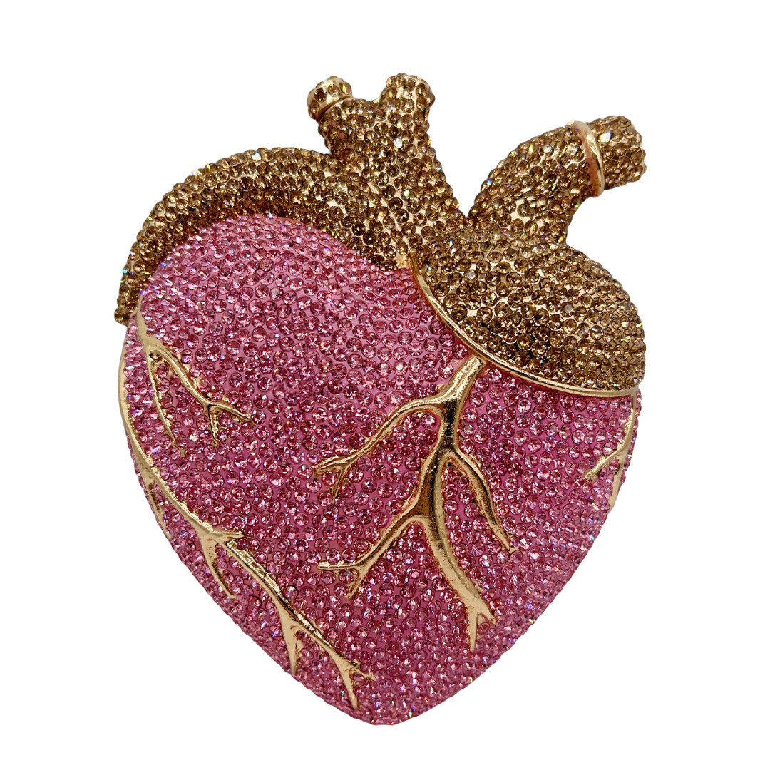 Rhinestone Clutch Bag nuevo corazón transfronterizo bolso de fiesta de diamantes bolso de mano mujer