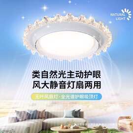2025年爆款无叶风扇灯卧室风扇灯超薄控制简约风卧室吸顶灯中山灯
