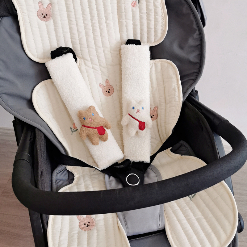 韩版ins风小熊儿童汽车安全带护肩 婴儿手推车宝宝肩带防磨保护套