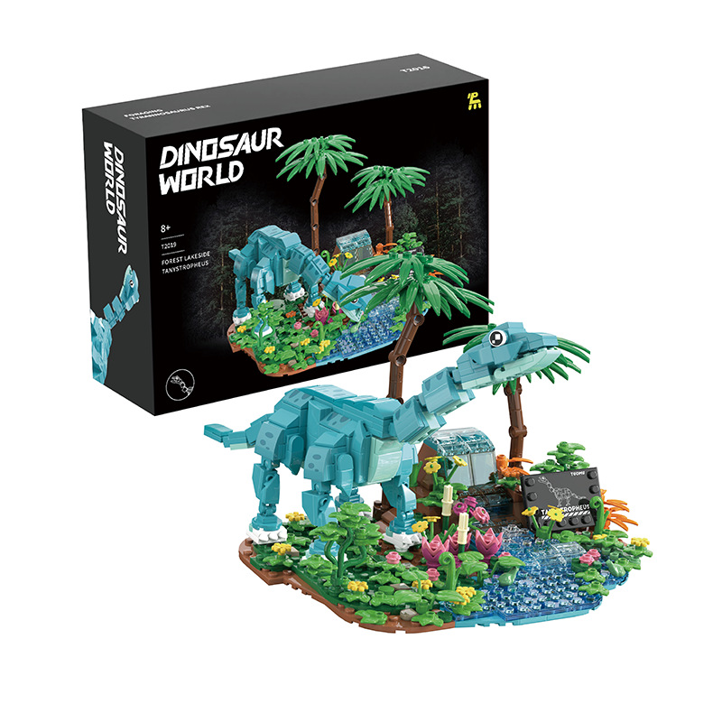Toku T2016 - 2019 volcán de alimentación T. rex ala muñeca dinosaurio prehistórico modelo de bloques de construcción adornos juguetes para niños