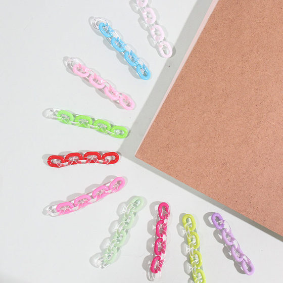 19*14mm acrylic color U-shaped chain buckle diy mobile phone chain bag key chain hanging chain jewelry accessories bag