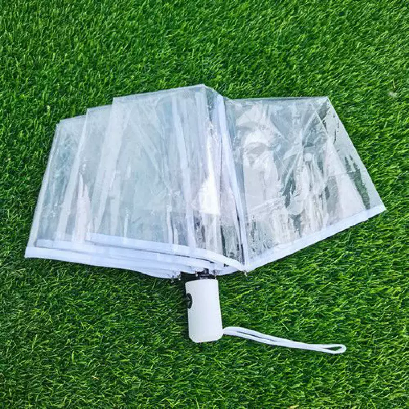 透明折叠伞透明雨伞折叠全自动开收创意折男女学生小清新ins森系